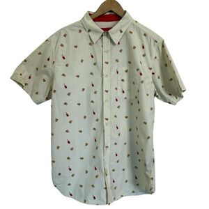 Straight Faded Short Sleeve French Fries & Ketchup All Over Print Men’s Size L